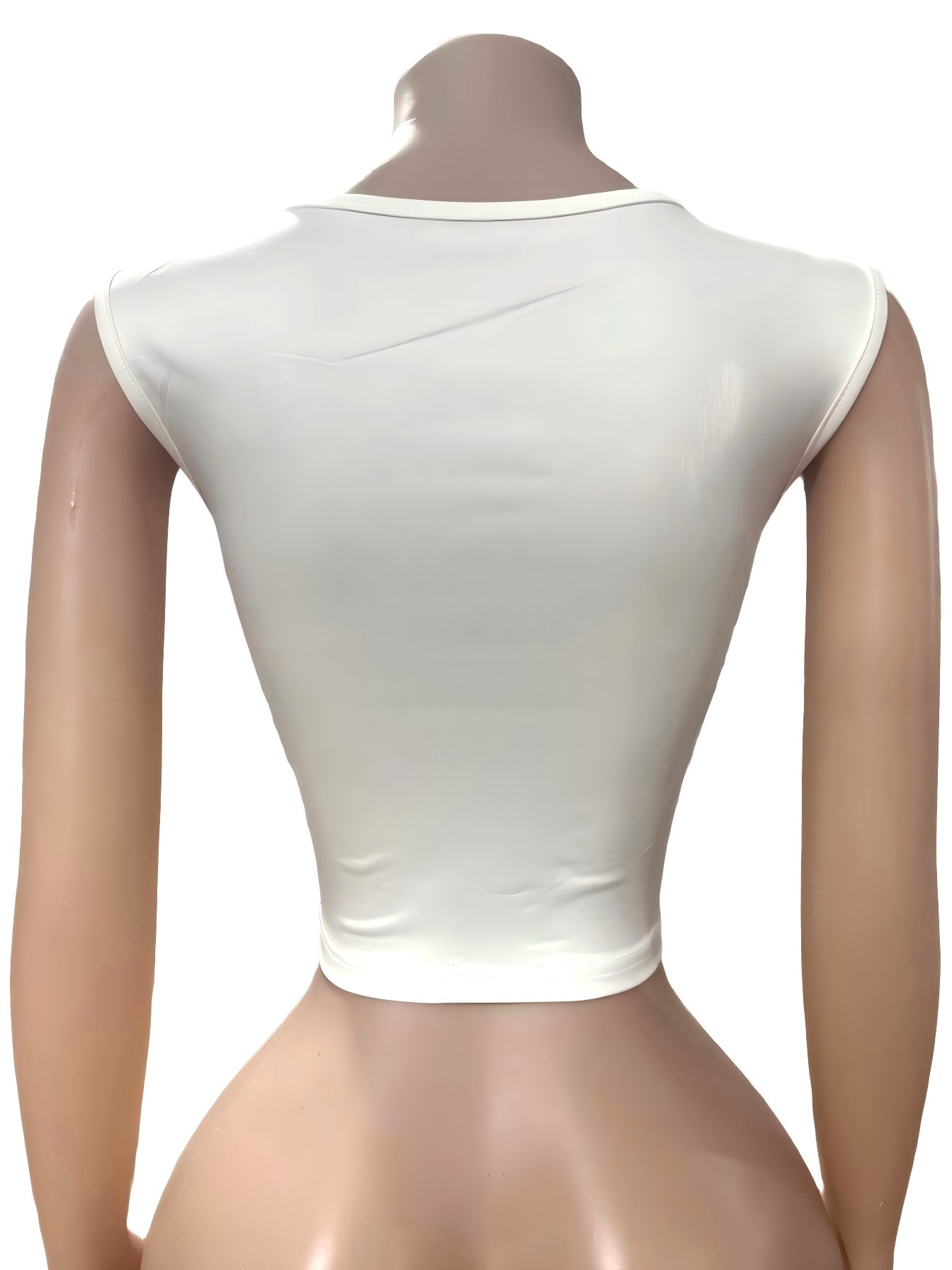 Unique Cut-Out Graphic Crop Top