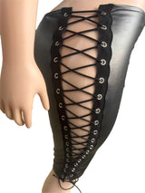 Faux Leather Cropped Pants