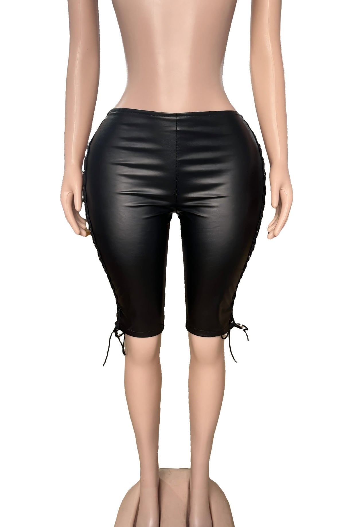 Faux Leather Cropped Pants