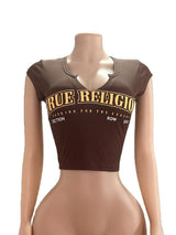 Cropped Graphic T-Shirt