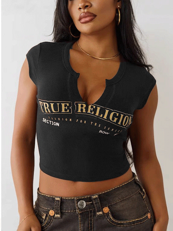 Cropped Graphic T-Shirt