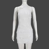 White Floral Texture Dress