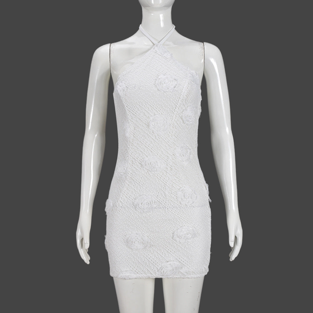 White Floral Texture Dress