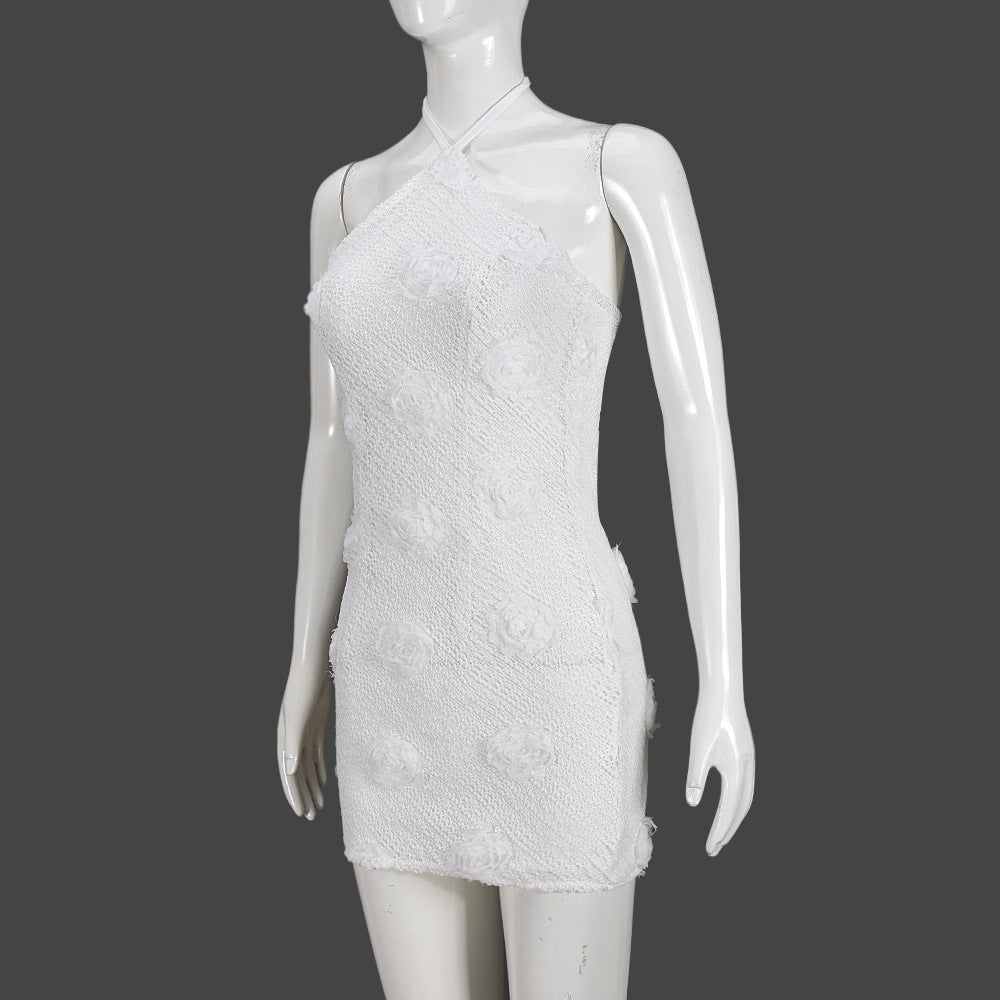 White Floral Texture Dress