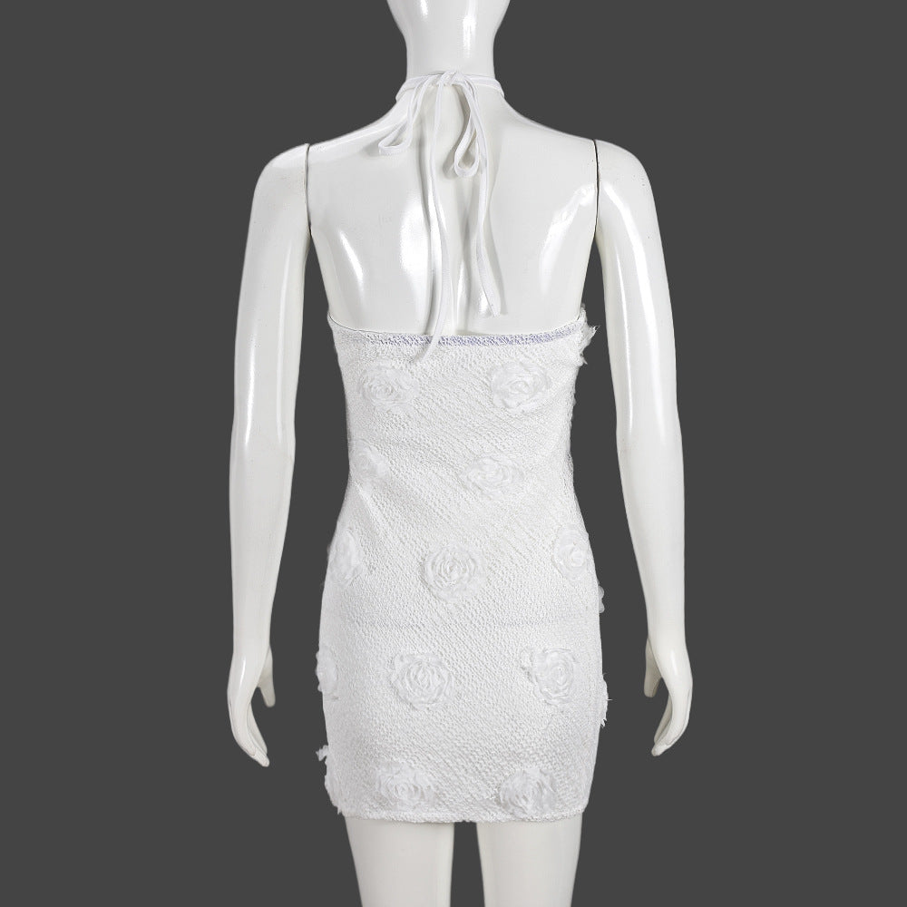 White Floral Texture Dress