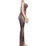 Animal Print Lace Sleepwear Set