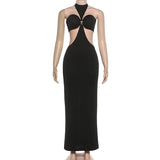 Black Cut-Out Maxi Dress