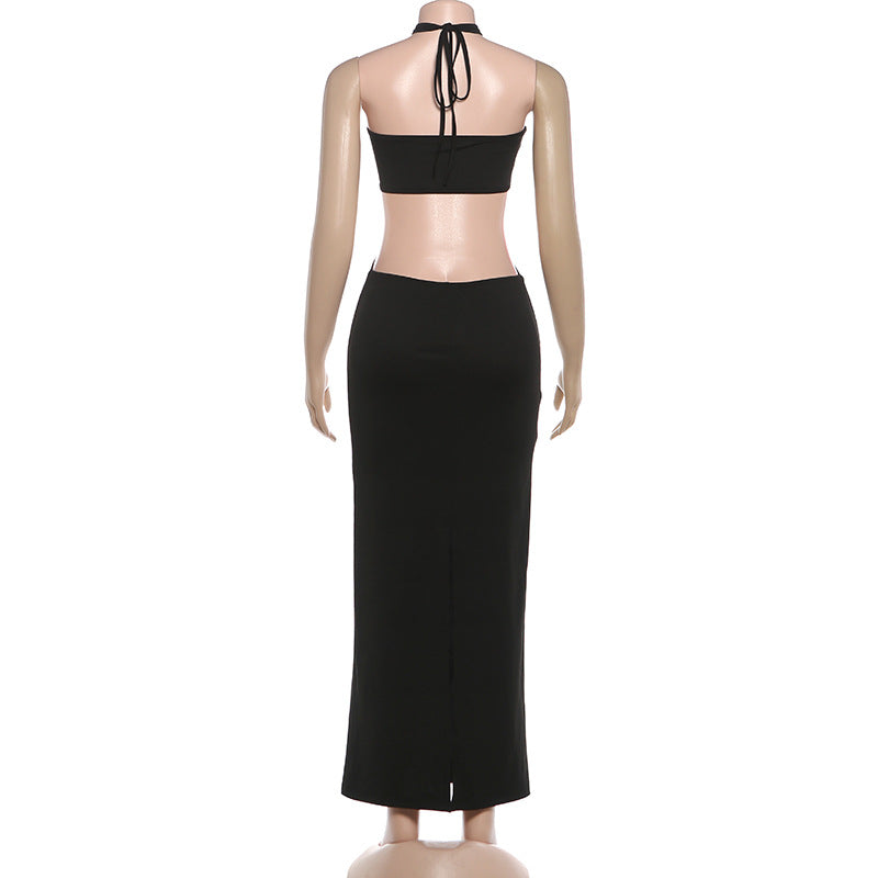 Black Cut-Out Maxi Dress