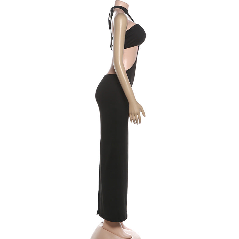 Black Cut-Out Maxi Dress