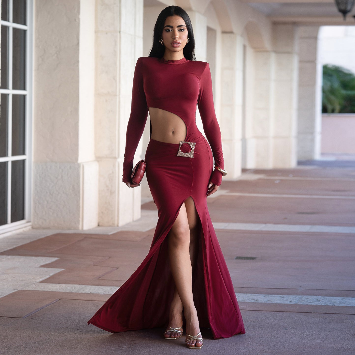 Stunning Cut-Out Evening Dress