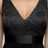 Asymmetrical Midi Dress with Lace Bodice