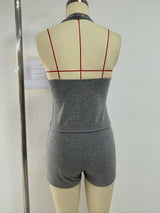 Grommet-Detail Sleeveless Top