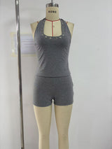 Grommet-Detail Sleeveless Top