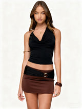 Elegant Draped Sleeveless Top