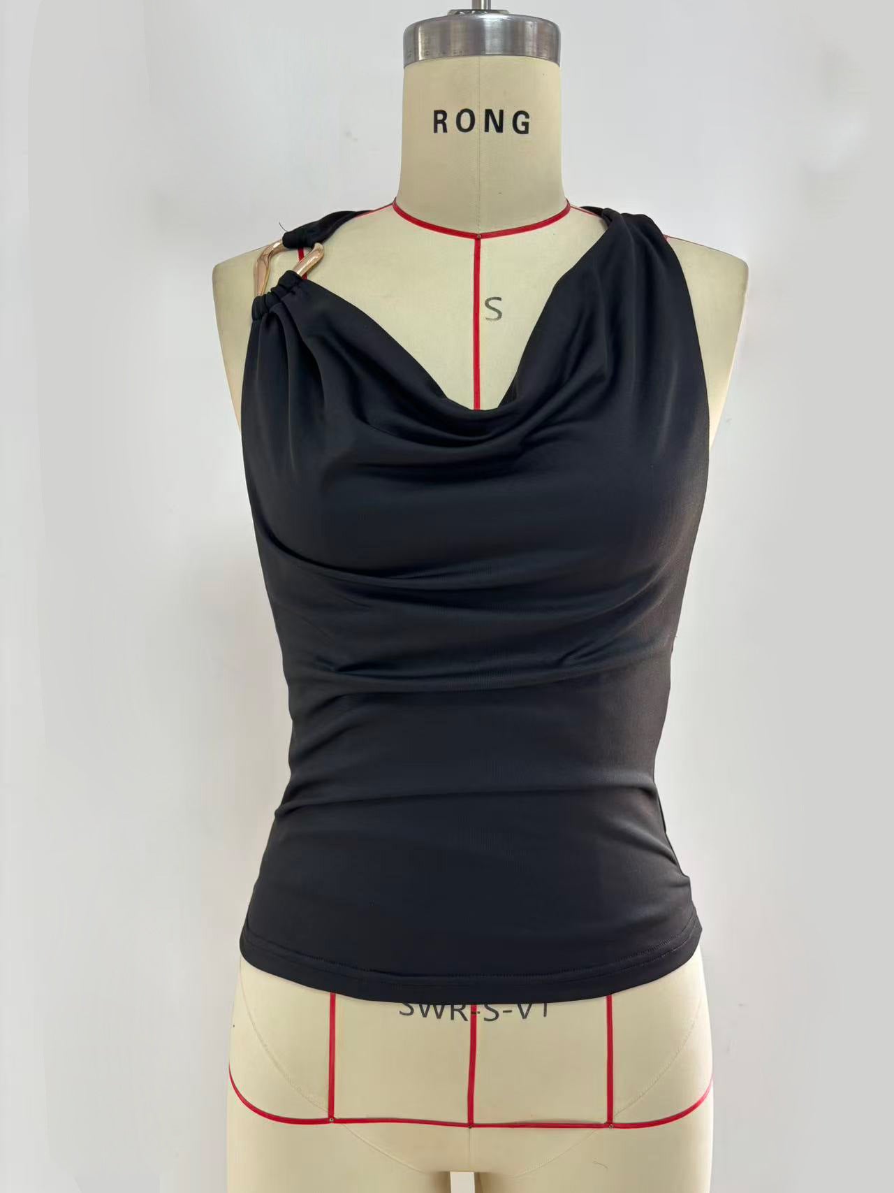 Elegant Draped Sleeveless Top
