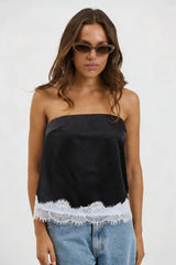 Camisole Top with Lace Hem