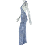 Leopard Print Mesh Jumpsuit