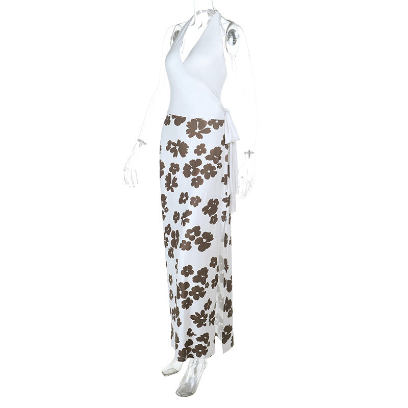 Floral Maxi Dress with Slit