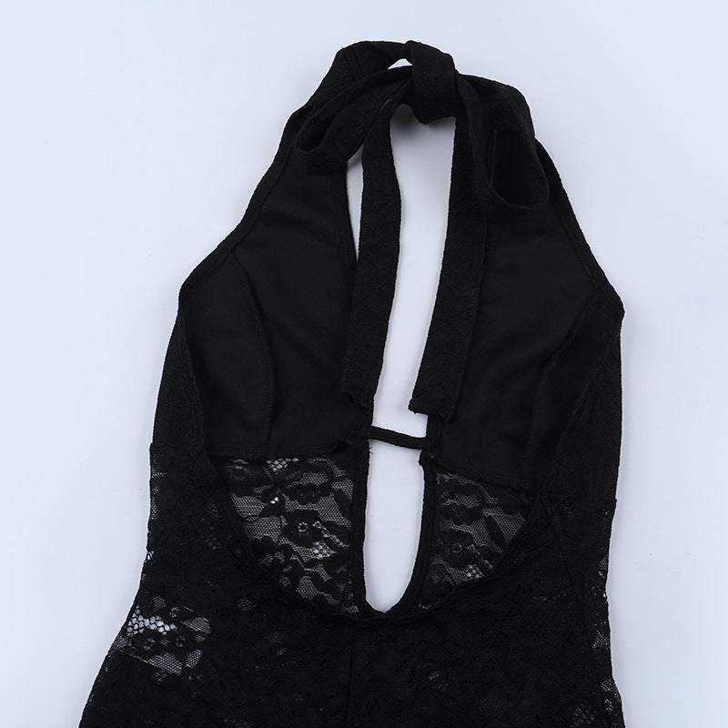 Halter Jumpsuit with Cutout Detail