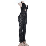 Halter Jumpsuit with Cutout Detail