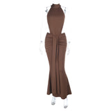 Sleeveless Maxi Dress with Side Cutouts