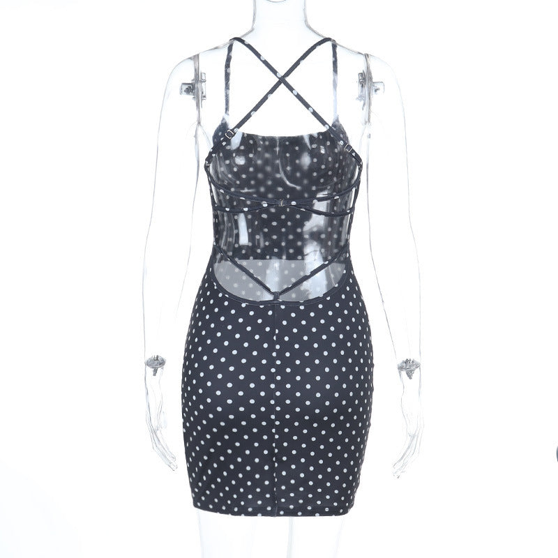 Polka Dot Bodycon Mini Dress