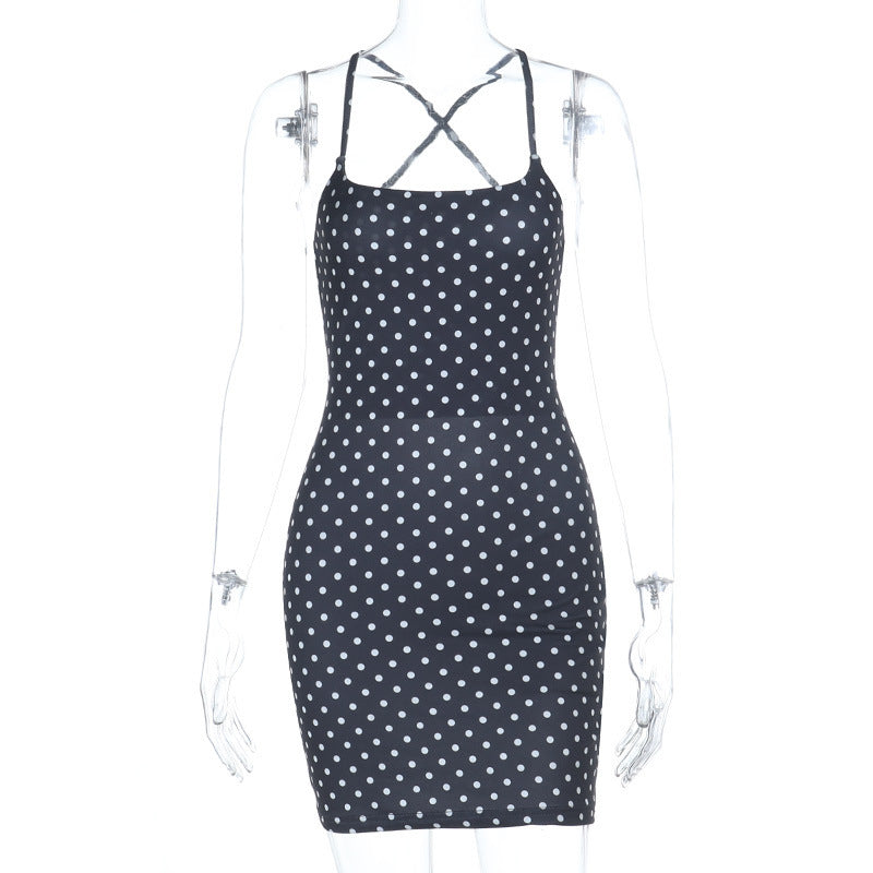 Polka Dot Bodycon Mini Dress