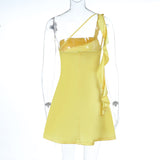 Sleeveless Mini Dress with Ruffle Hem