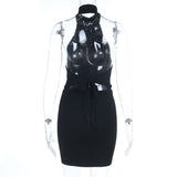 Halter Neck Bodycon Mini Dress