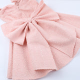 Sparkling Halter Neck Mini Dress with Flared Skirt