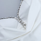 Mini Dress with Embellished Neckline