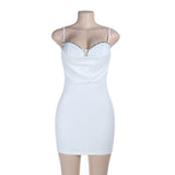 Mini Dress with Embellished Neckline