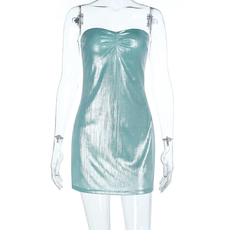 Shimmering Strapless Mini Dress