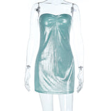 Shimmering Strapless Mini Dress