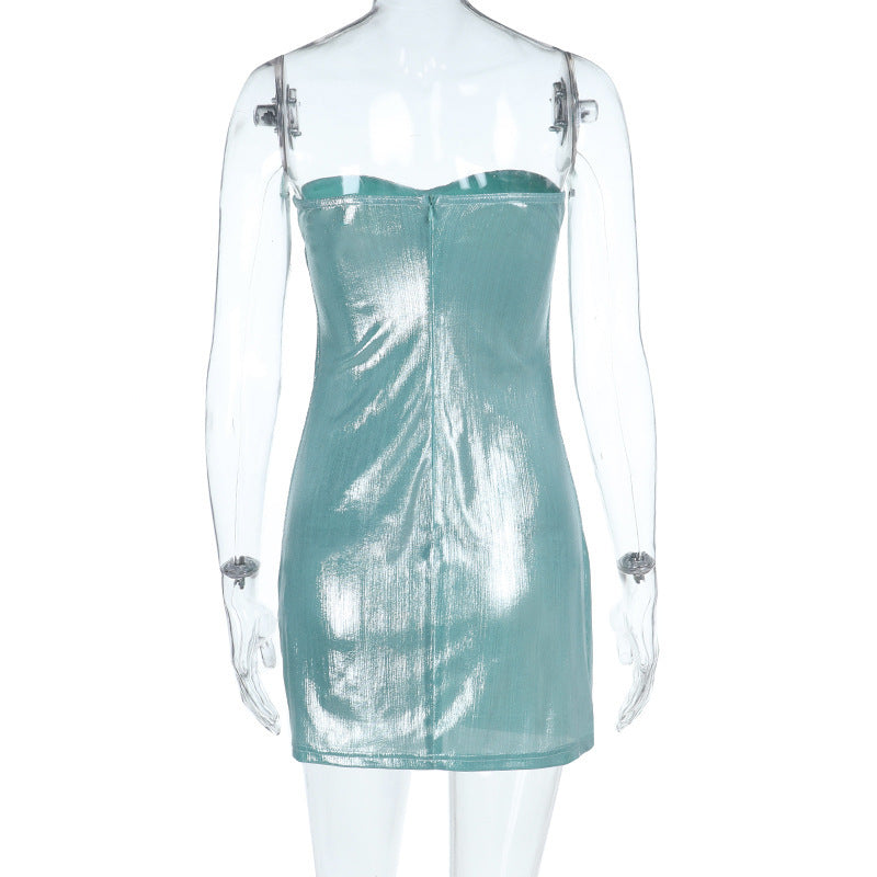 Shimmering Strapless Mini Dress