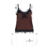 Camisole with Black Lace Trim