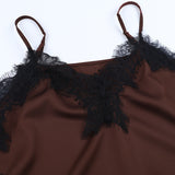 Camisole with Black Lace Trim