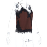 Camisole with Black Lace Trim