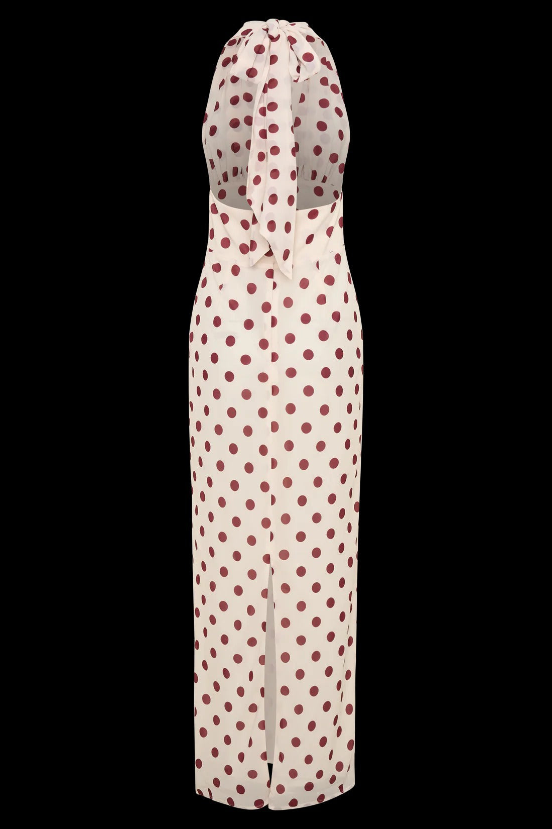 Polka Dot Halter Maxi Dress