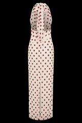 Polka Dot Halter Maxi Dress