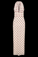 Polka Dot Halter Maxi Dress