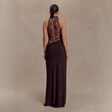 Elegant Black Lace Evening Gown
