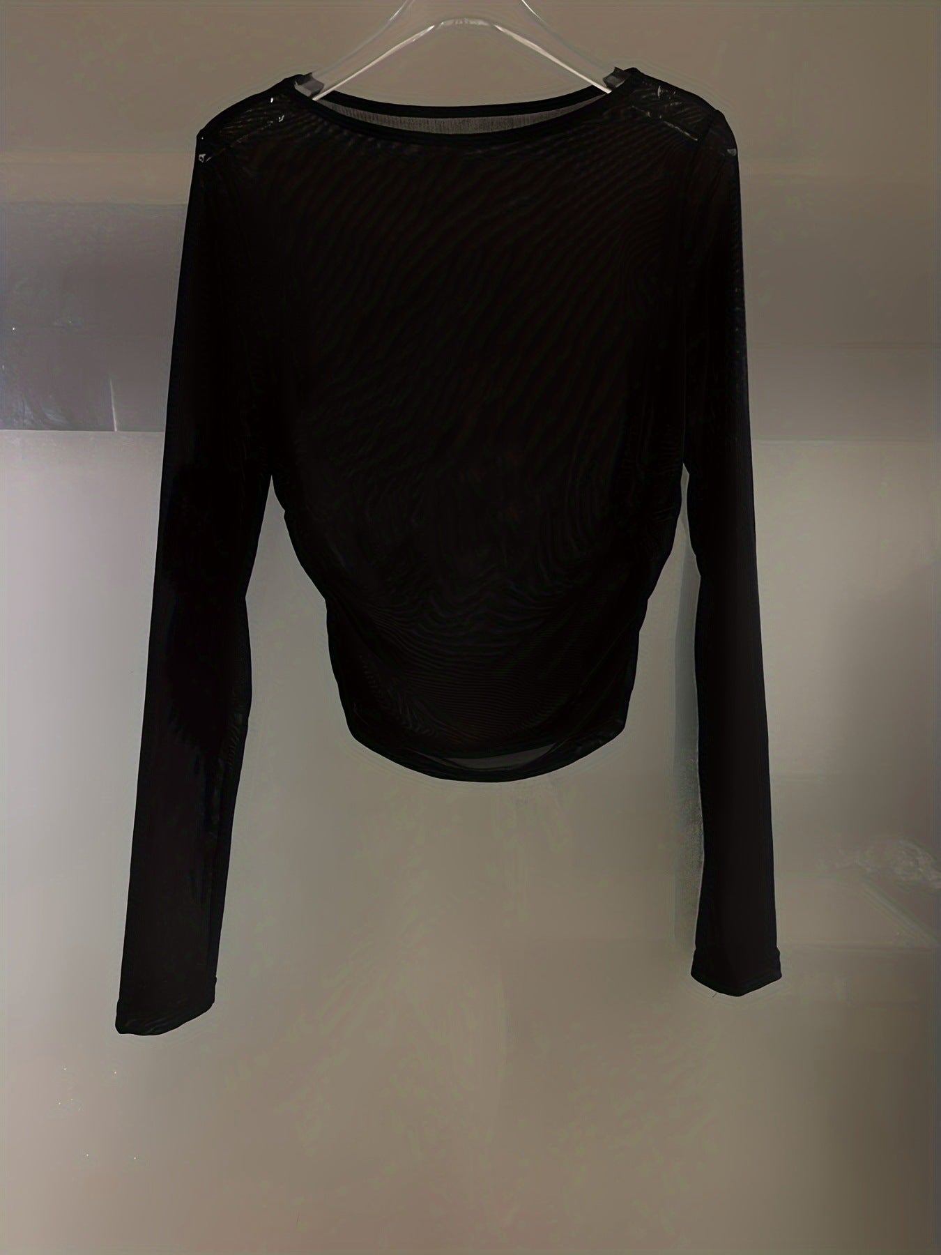 Sheer Long-Sleeve Top