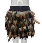 Layered Skirt with Faux Fur Accents