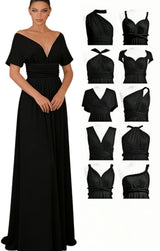 Off-Shoulder Black Evening Gown