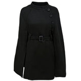 Cape Coat with Belt Detail