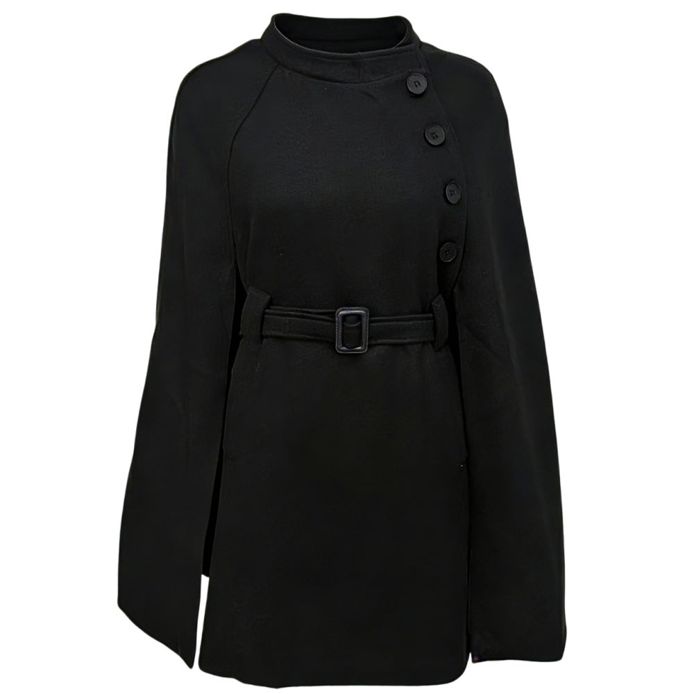 Cape Coat with Belt Detail
