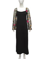 Black Dress with Sheer Sleeves