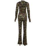 Camouflage Print Two-Piece Set