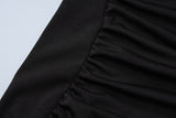 Deep-V Maxi Dress with Ruffled Sleeves